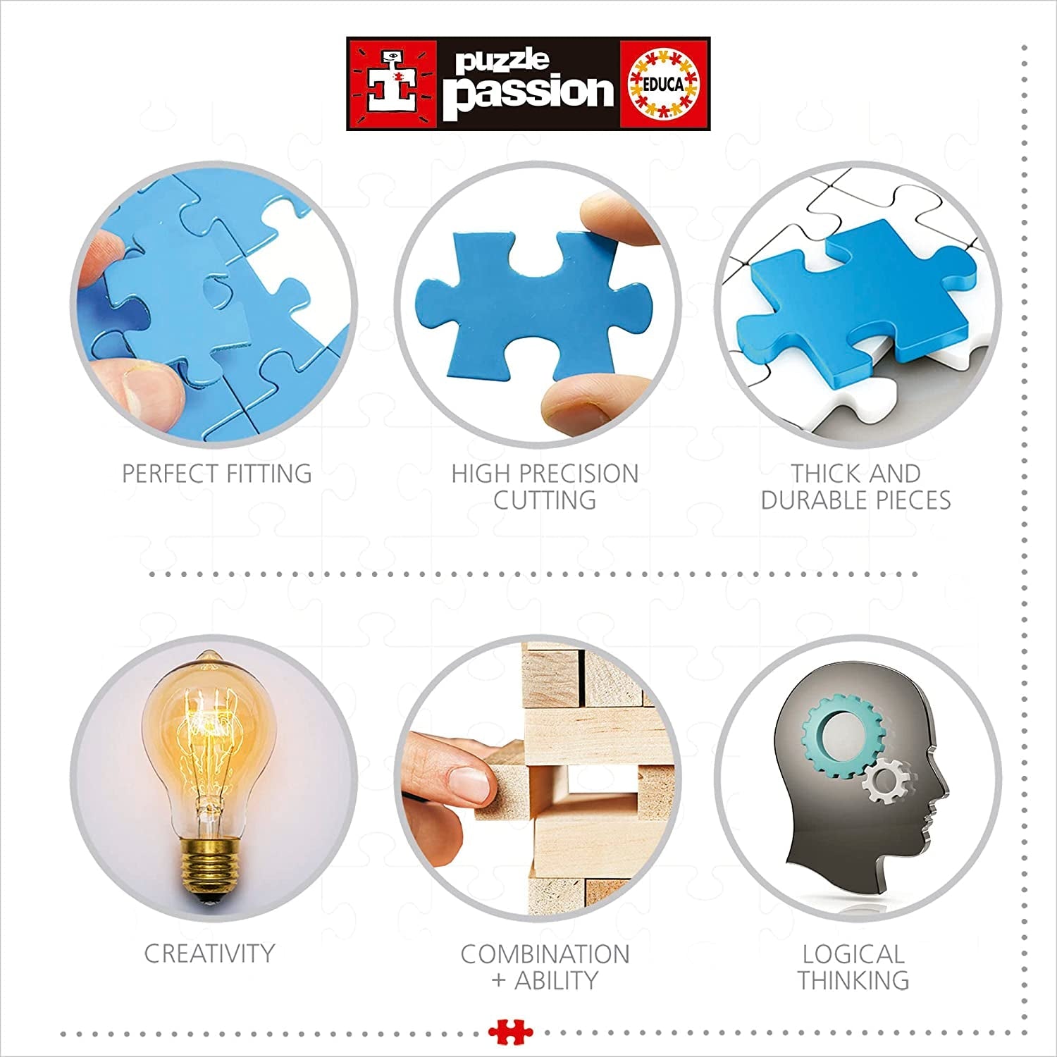 Educa - Puzzle 1000 elementów dla dorosłych | Cuda świata, puzzle 1000 elementów dla dorosłych i dzieci, atrakcje turystyczne, mapa świata. Układanka dla dorosłych od 14 lat (19022) Puzzle Naty Shop