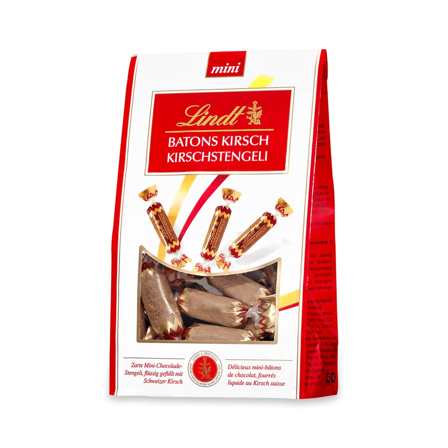 Lindt Cherry Mini Stick - Paluszki Czekoladowe Z Likierem Wiśniowym Pyszny Prezent Z Alkoholem