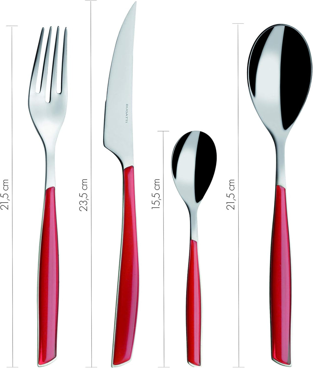 BUGATTI, Glamour, Zestaw sztućców na 6 osób, 24 szt. Stal nierdzewna 18/10 Naty Shop