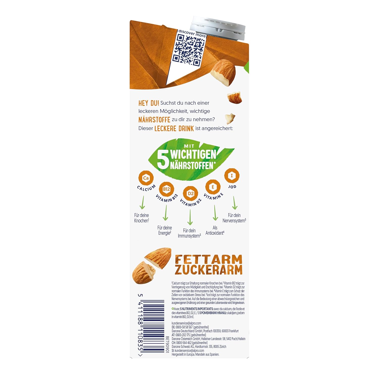 Alpro Mandeldrink bez cukru – źródło wapnia i witamin