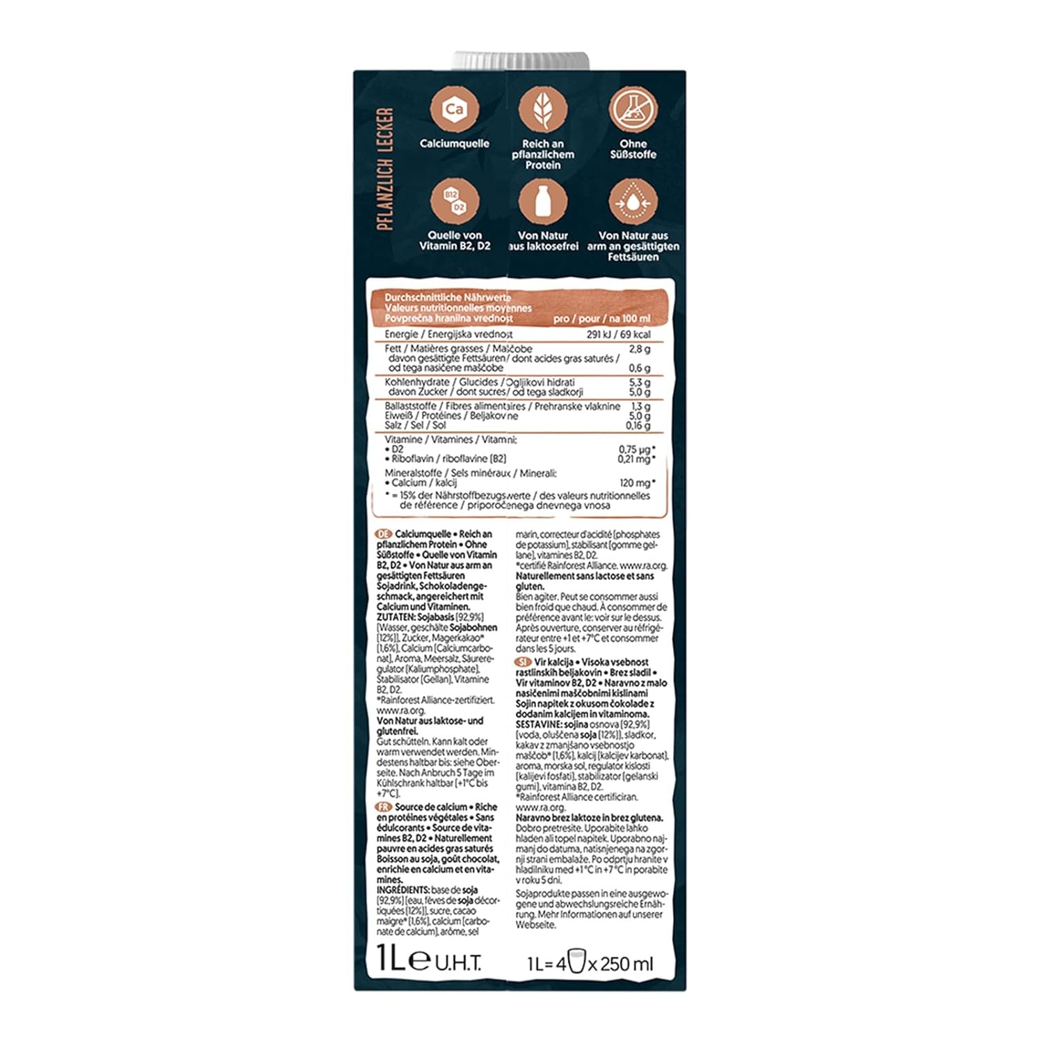 Alpro Proteindrink Czekolada Sojowa 8x1L - Białko Roślinne