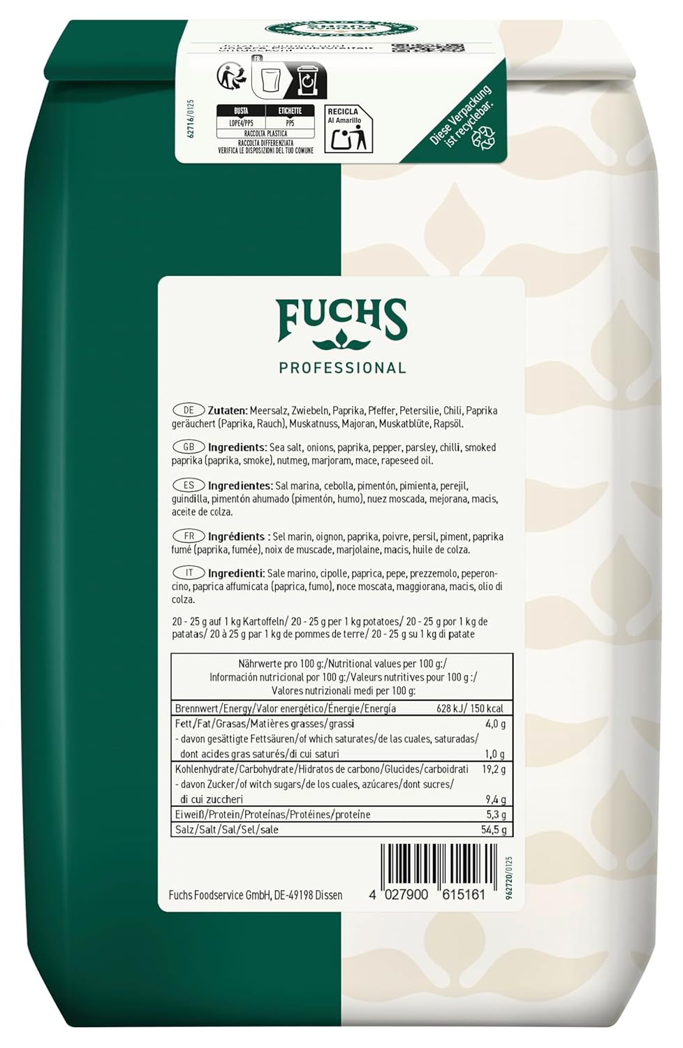 Fuchs Profesjonalna Przyprawa Do Frytek - Intensywny Smak