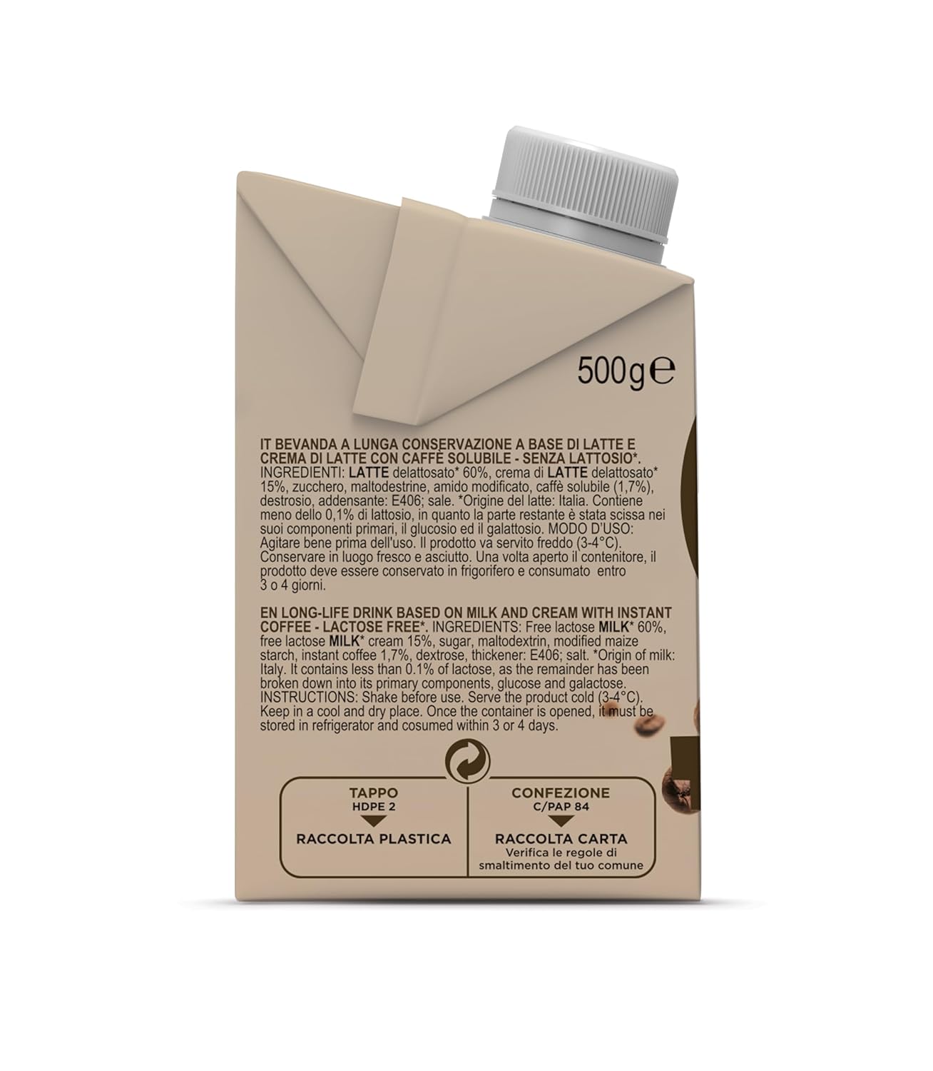 Gimoka Cream Caffè Latte Bez laktozy Bez glutenu Bez konserwantów