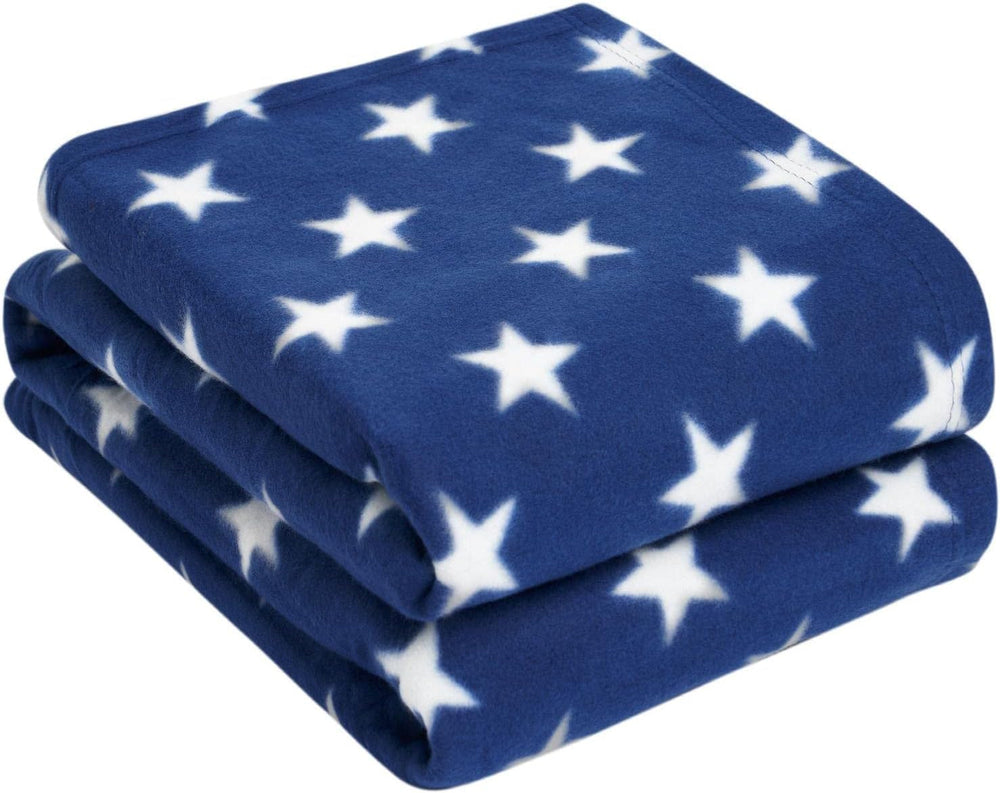 DREAMSCENE wygodny koc puszysty koc koc polarowy - koc do salonu ciepły zimowy miękki, koc na sofę, koc na sofę, przytulaśny kocyk dla dzieci, salon i przytulanki 120X150Cm, koc na sofę szare gwiazdki Łóżka i koce Besuche den DREAMSCENE-Store Blue 150 X 200 Cm
