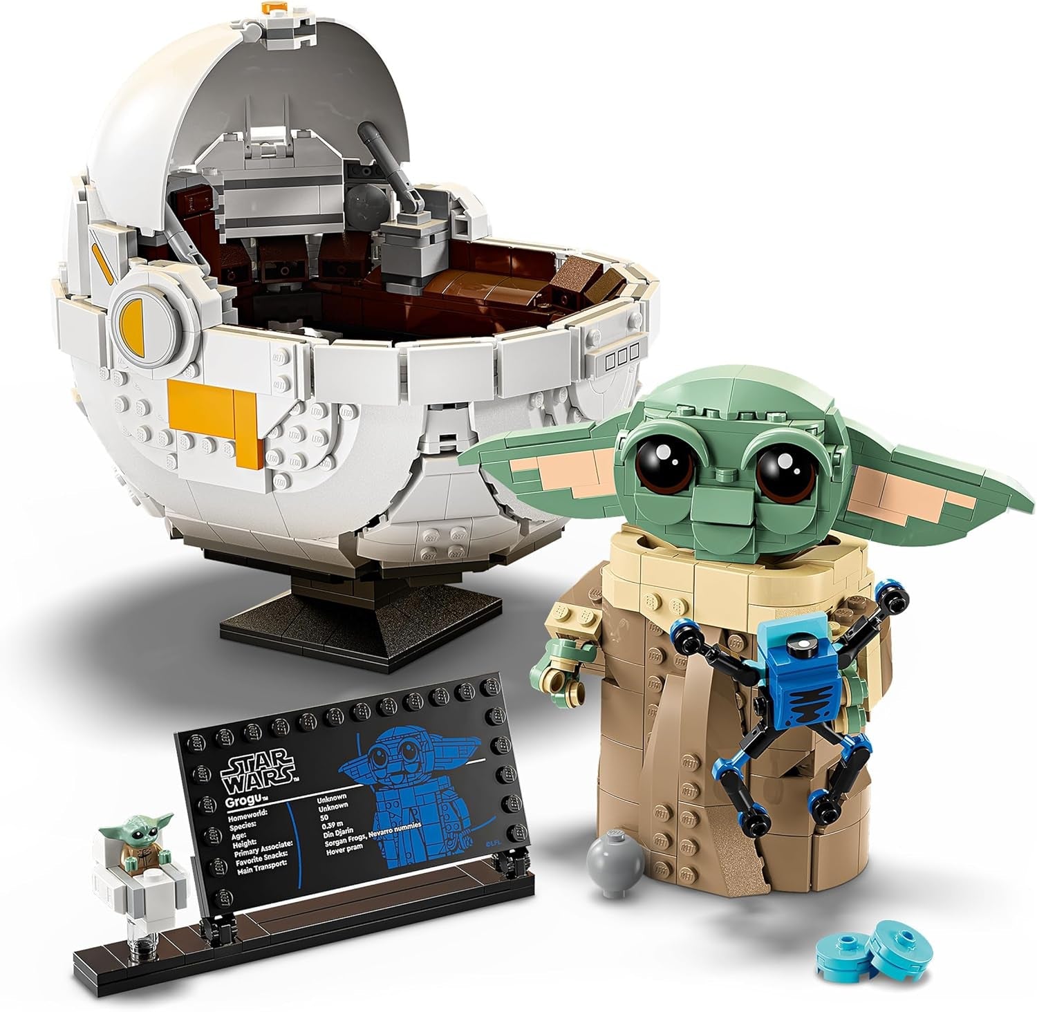 LEGO Star Wars 75403 Grogu in Seiner Repulsorwiege aus The Mandalorian - Minifigur zum Sammeln - Modell zum Bauen, Spielen und Ausstellen - Wohn-Deko - Geschenk für Jungen und Mädchen ab 10 Jahren