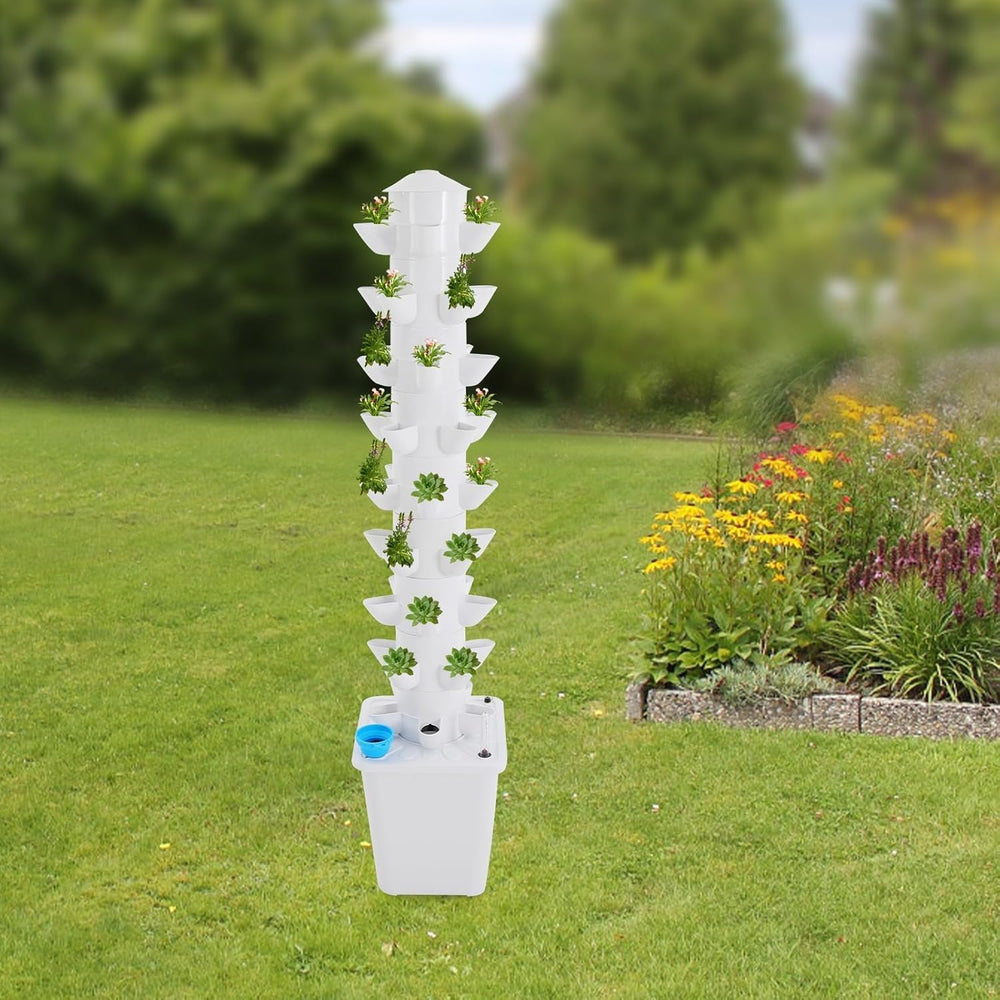 System hydroponiczny Wieża hydroponiczna Kryty ogród ziołowy System uprawy hydroponicznej z 45 miejscami do sadzenia Pompa wodna Zbiornik na wodę 20 l Pionowy na kwiaty i warzywa