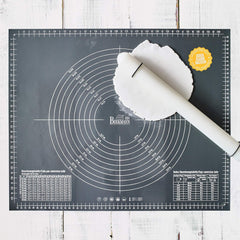 Easy Baking, Ausrollstab, 40 cm, biały, mit Distansringen aus Silikon, aus lebensmittelechtem Kunststoff