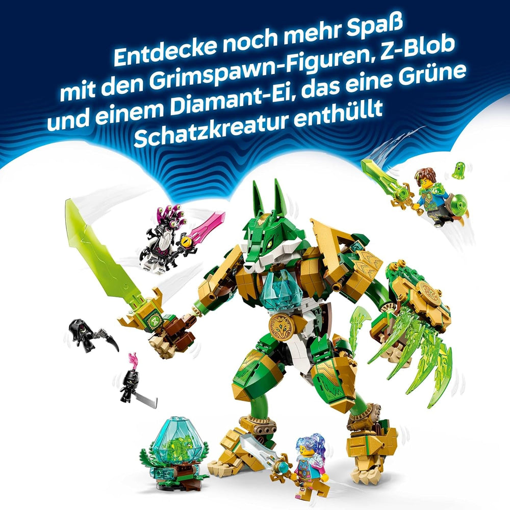 LEGO DREAMZzz 2in1 Fuchs-Wächtermech - Actionfigur, verwandelbar in Fuchskrieger - inkl. 3 Minifiguren und sammelbarer grüner Schatz-Kreatur - Geschenk für Jungen ab 9 Jahren – 71508
