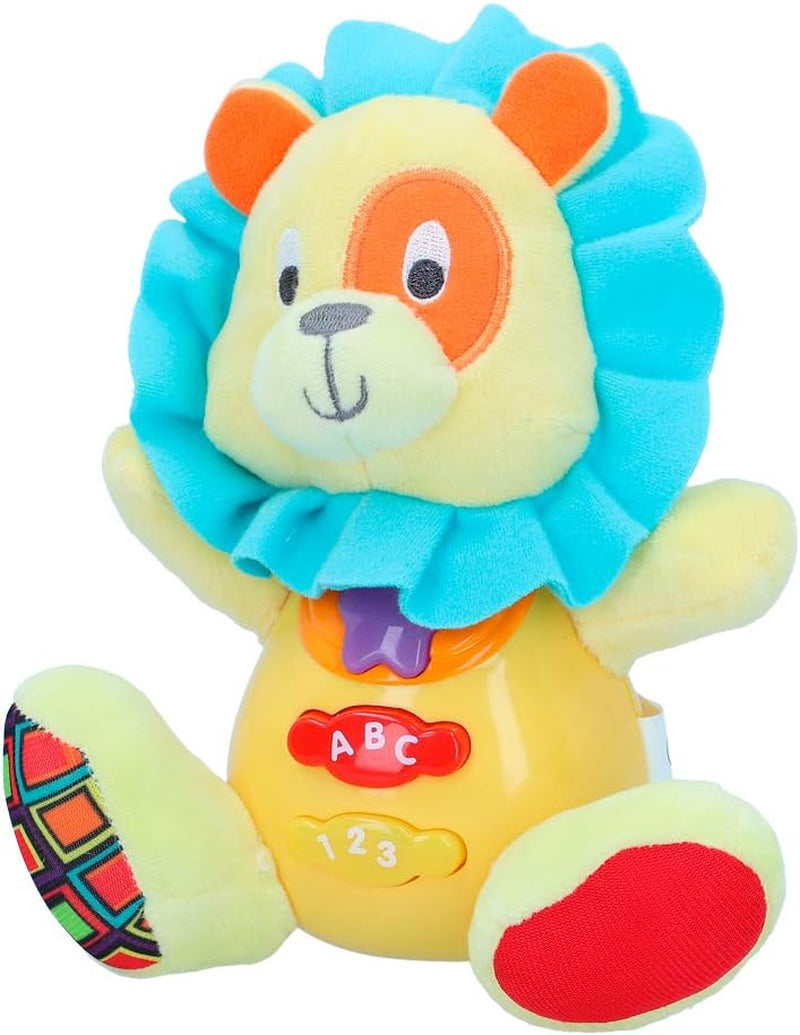 winfun 85178 elefant de jucărie moale pentru bebeluși, vorbitor și cu lumini colorate, limba: spaniolă Jucarii Bebe Naty Shop Leu