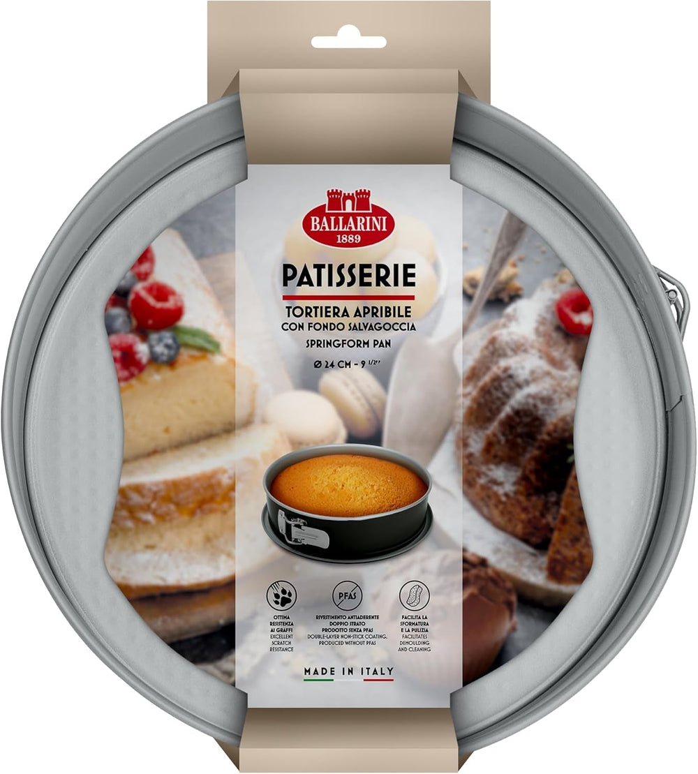 Ballarini, Blacha do pieczenia, różne modele Formy i blachy do pieczenia Naty Shop Szara Wiosenna forma do ciasta z niekapiącym dnem 24 cm