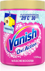 Vanish Oxi Action Powder Pink - 1.125 Kg - bezchlorowy proszek do usuwania plam i ulepszania prania - do prania kolorowego Proszki do prania Naty Shop