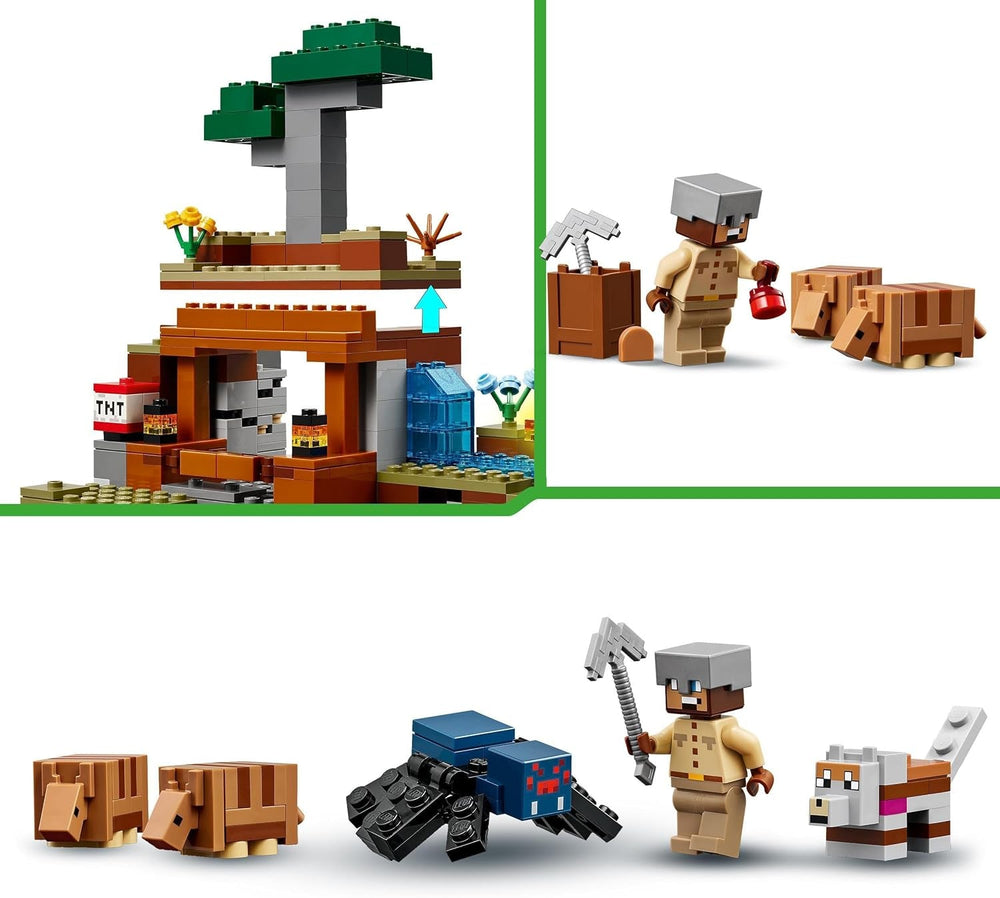 LEGO Minecraft Dungeon Mine Expedition Zestaw minifigurek Zabawka do budowania postaci Prezent dla chłopców i dziewcząt w wieku 8 lat 21269 Zestawy do budowania Besuche den LEGO-Store