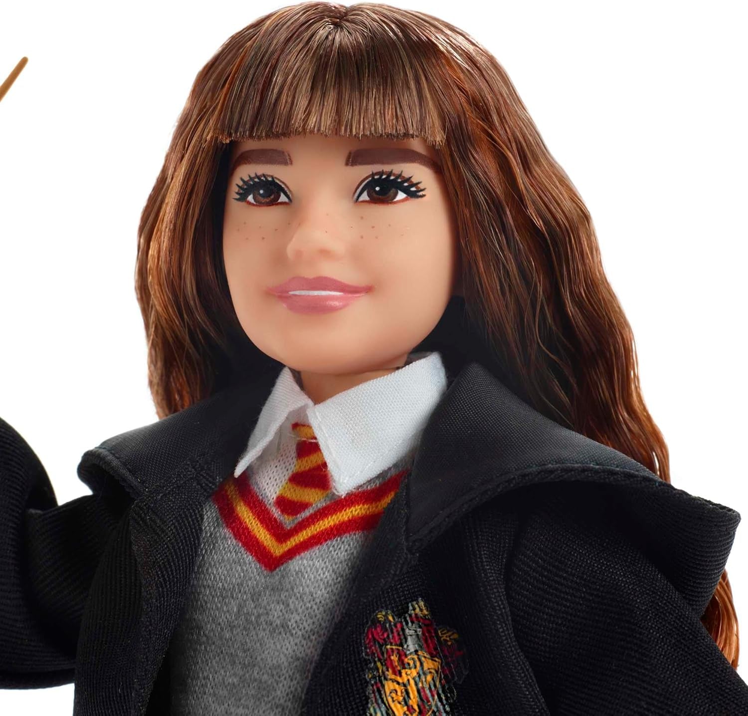 HARRY POTTER Hermione Granger - uniformă Hogwarts, halat Gryffindor și baghetă personalizată pentru fani și colecționari, 11 articulații pentru lupta împotriva lui Voldemord, vârsta 6+, FYM51 Papusi Naty Shop