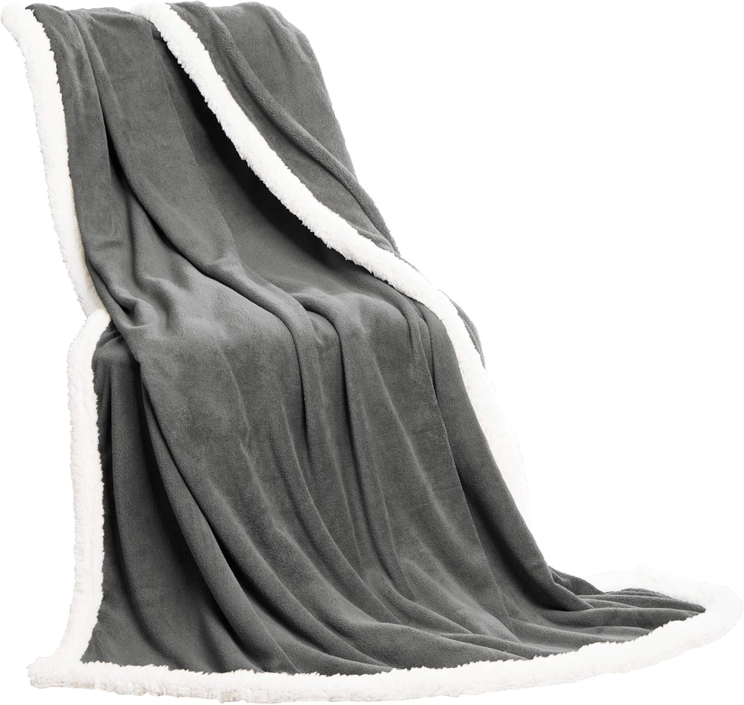 Celinatex pătură pufoasă 150 X 200 Cm albastru deschis pătură canapea cald pătură moale microfibră Fleece Oeko-Tex Montreal Paturi si Cuverturi Besuche den CelinaTex-Store Gri / alb 150 X 200 Cm