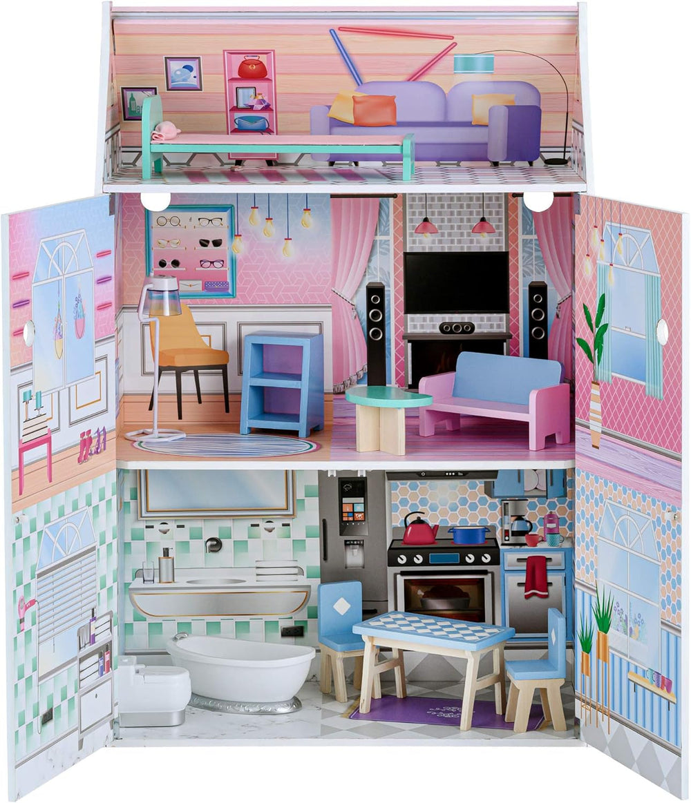 Olivias Little World Glasshouse Kids 12" domek dla lalek i 10 akcesoriów dla lalek 3,5" Multi Td-12518D Domki dla lalek Naty Shop