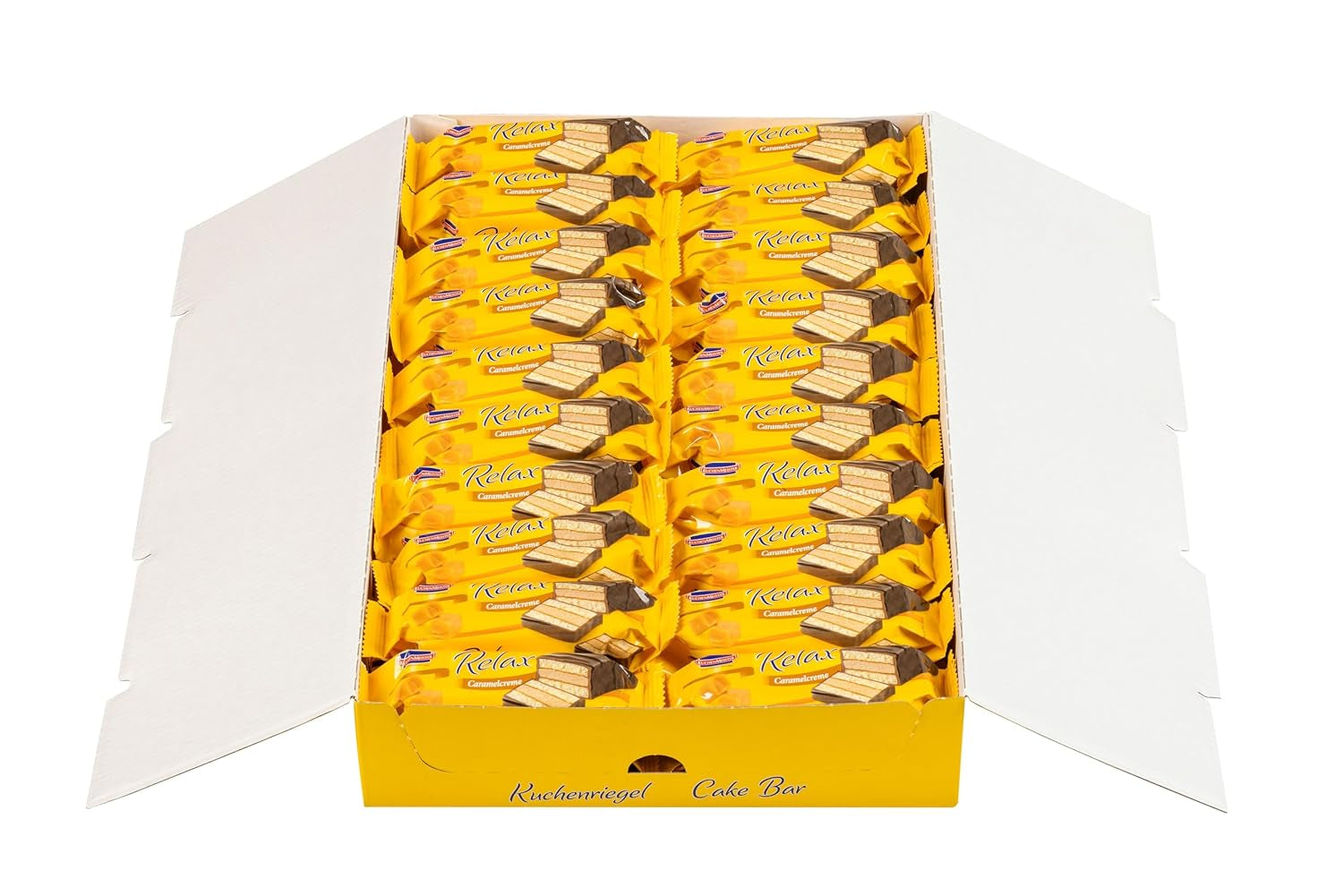 KuchenMeister Relax Batonik Kakaowy 32g | Biszkopt czekoladowy | Delikatne nadzienie z kremem kakaowym | Chrupiąca Ciemna Czekolada | Idealna przekąska między posiłkami | 1x batonik 32g