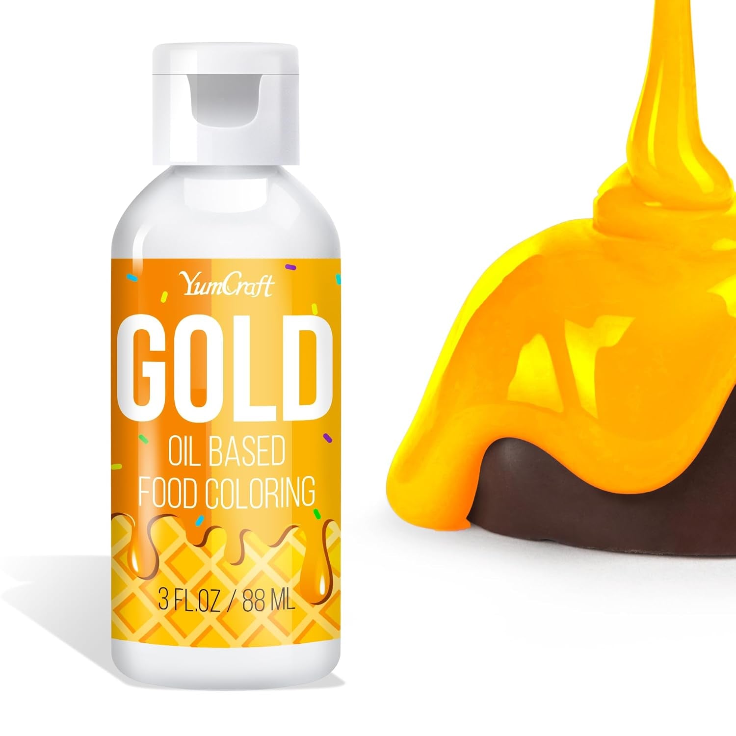 Colorant alimentar liposolubil - colorant alimentar pe bază de ulei pentru ciocolată, cremă de unt, bomboane, glazură - colorant alimentar concentrat pe bază de ulei pentru copt, gătit, fondant (alb, 88 ml)