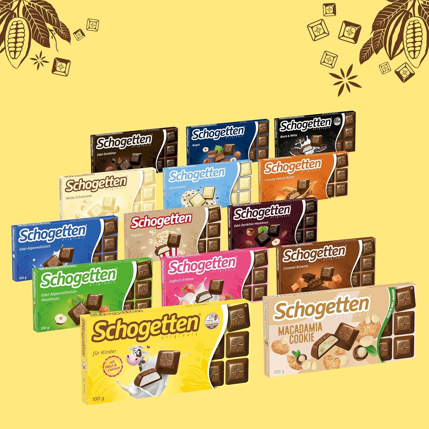 Schogetten dla dzieci, tabliczka czekolady 100g, mleczna czekolada z kremowym nadzieniem mlecznym, wygodnie porcjowana. Przysmak. Kawałek po kawałku.