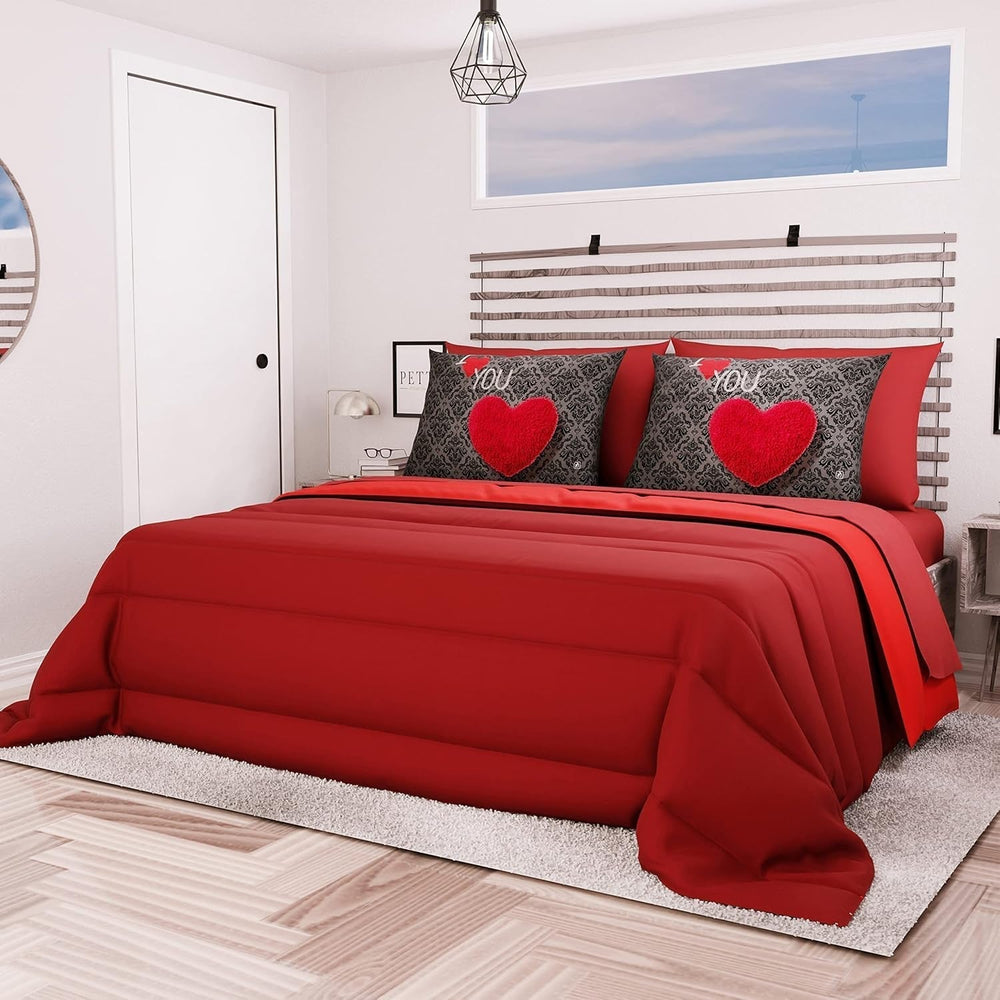 PETTI Artigiani Italiani - Kołdra zimowa na łóżko podwójne, maxi, monochromatyczna, dwustronna, biała, szara, 100% Made in Italy Kołdry i kołdry Naty Shop Bordeaux Rozmiar łóżka 140X200: [Kołdra 240 X 260 Cm]