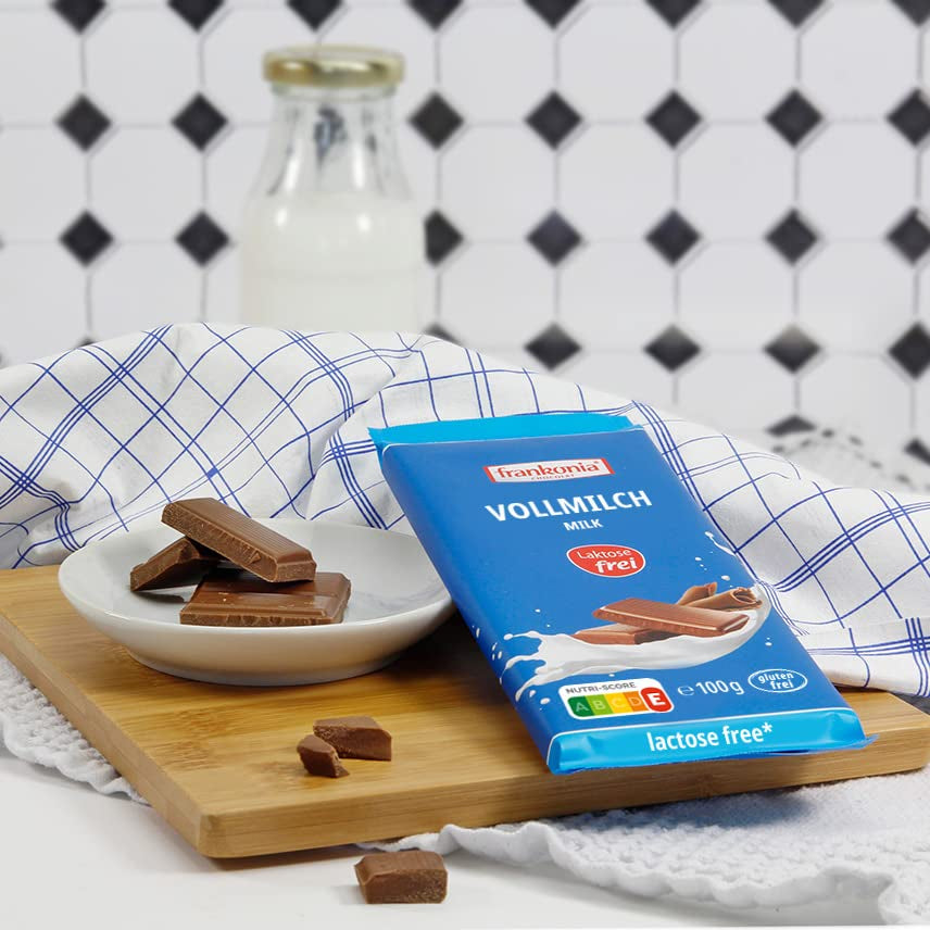 frankonia CZEKOLADA Czekolada mleczna pełnomleczna bez laktozy i glutenu, 100 g