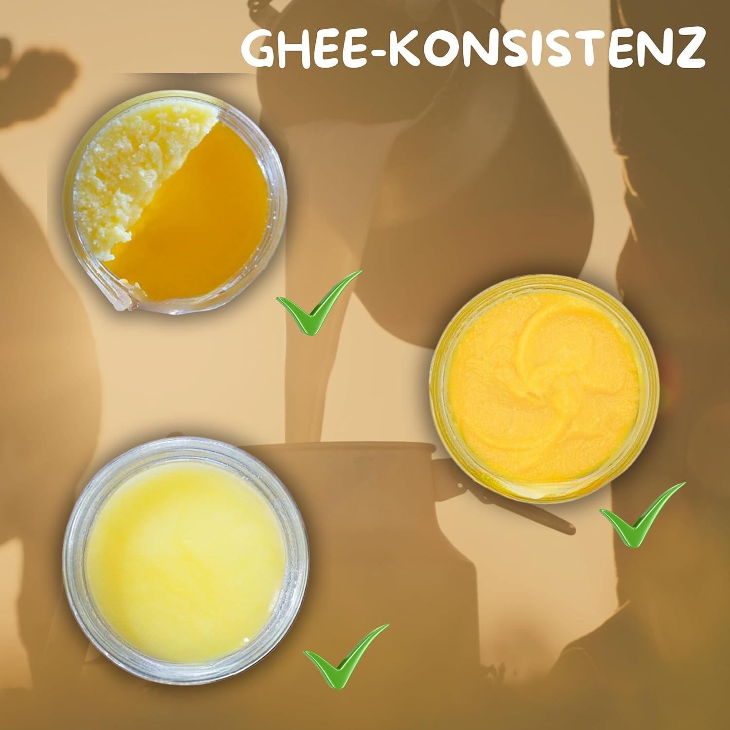 Cibo Bio Ghee 500g – Milch aus Parma und Reggio Emilia – Hergestellt in Italy – Weidekühe – Rauchpunkt 250°C – Aus Centrifugensahne