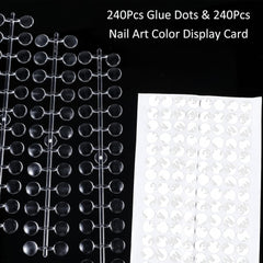 240 Stück Nagel Display Punkt Farbpunkte,Transparent Nail Art Display,Nagellack Displays Rund Für Nagelstudio Und Anfänger,Diy Nail Art Nagelstudios