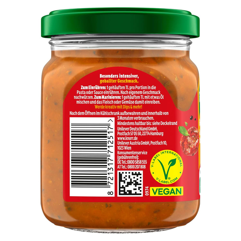 Knorr Schnell gewürzt Kochpaste Getrocknete Pomidorowo-śródziemnomorski Kräuter einfach & schnell für einen besons intensywny, geballten Gesmack 165 g