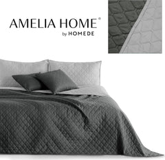 Narzuta Decoking 200 X 220 cm Grafit Antracyt Srebrnoszary Dwustronna narzuta łatwa w utrzymaniu Axel Łóżka i koce Besuche den DecoKing-Store