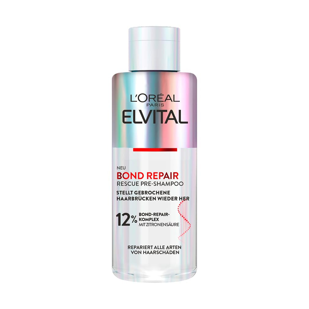 L'Oréal Paris Elvital Bond Repair Shampoo, Delikatne oczyszczanie i regeneracja włosów Prysznic i kąpiel L'Oréal 200 ml Szampon wstępny