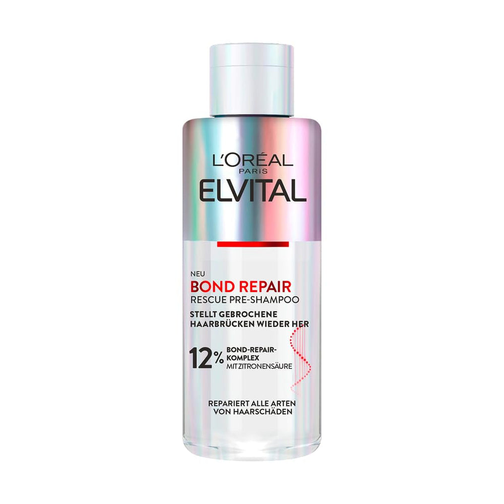 L'Oréal Paris Elvital Bond Repair Shampoo, Delikatne oczyszczanie i regeneracja włosów Prysznic i kąpiel L'Oréal 200 ml Szampon wstępny