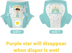 CutiePlusU pieluchy dla dorosłych 2 szt. Jednorazowe majtki na nietrzymanie moczu z klapkami dla kobiet i mężczyzn o maksymalnej chłonności przez noc - Mały Książę (średni 71-96 cm)