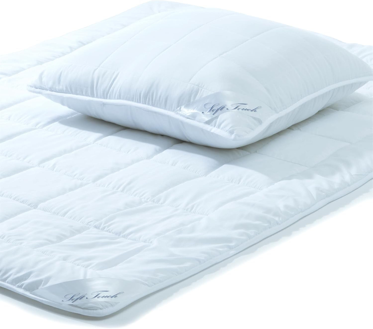 Aqua-Textil Soft Touch Set pentru copii Plapumă 100 X 135 Cm 250G și 350G cu pernă 40 X 60 Cm 150G Plapumă 4 anotimpuri Reglare climatică Oeko-Tex Plapumi si pilote Naty Shop 155X220 Cm + 1X 80X80 Cm pe tot parcursul anului