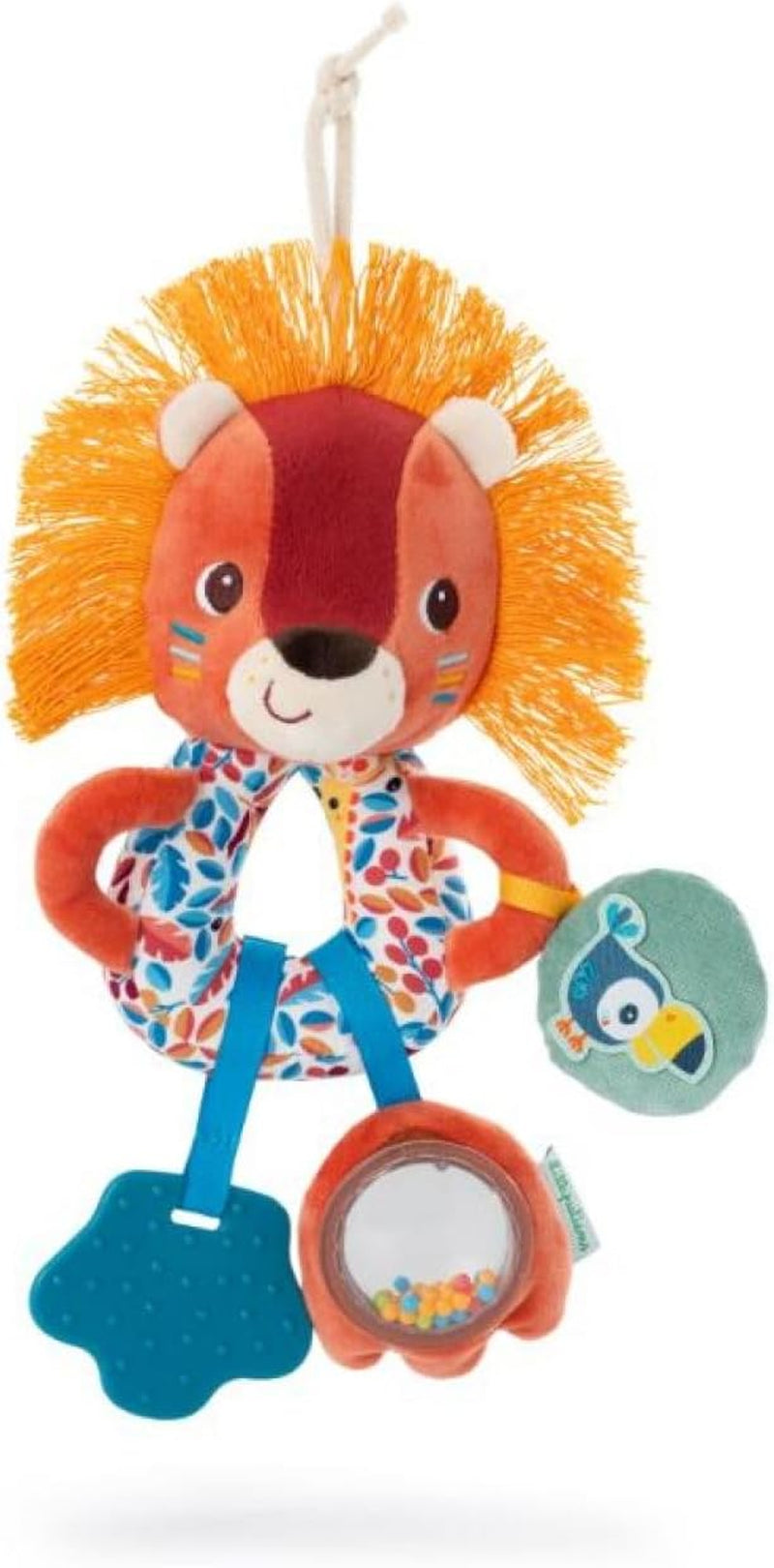 Lilliputiens - Louis Lupul inele multi-activitate - Zornăitor pentru bebeluși cu sunete, texturi și culori - Ușor de prins - Stimulează simțurile și promovează abilitățile motorii - De la 3 luni - 83505 Jucarii Bebe Naty Shop Jack