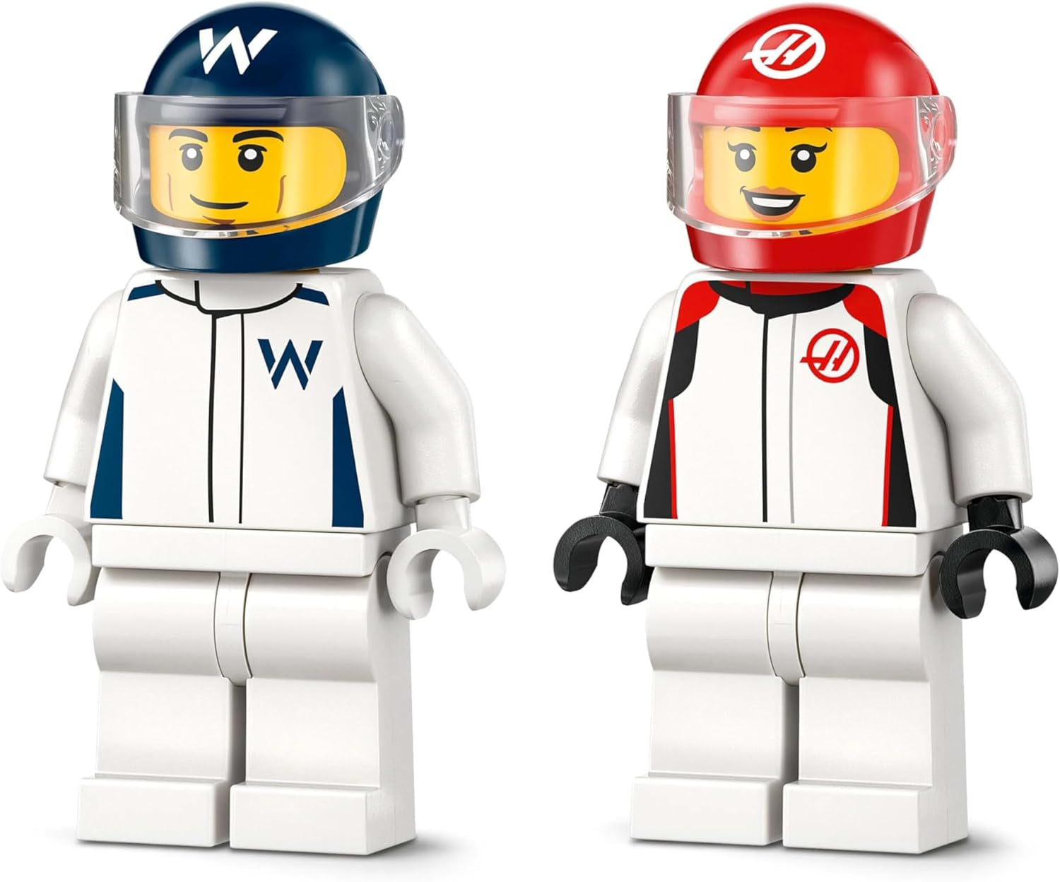 LEGO City Samochody wyścigowe F1 Williams Racing i Haas F1 Racing — zabawka Formuły 1 z samochodami do zbudowania i 2 minifigurkami kierowców wyścigowych — pomysły na drobne prezenty dla chłopców i dziewcząt od 4 lat 60464 Zestawy do budowania Szukaj sklepu LEGO