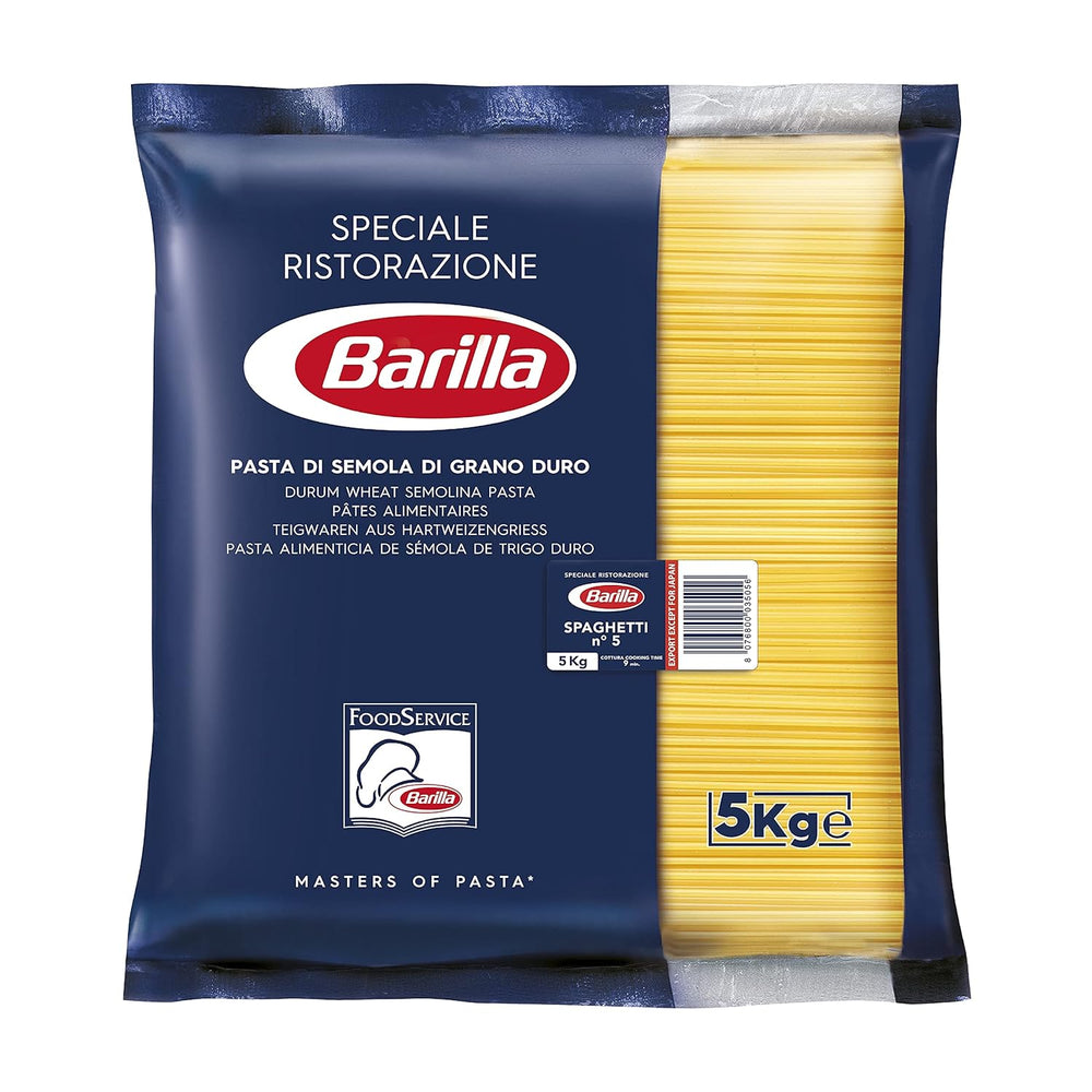 Barilla Pasta Klassische Spaghetti n.5 aus wysokiej jakości Hartweizen immer al dente, (1 x 500 g), geschmacklos
