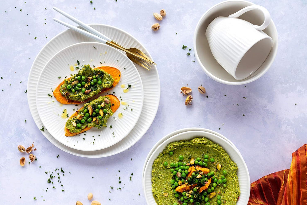 MÄSER 931461 Dalia, Tafelservice Für 6 Personen Aus Hochwertigem Hotelporzellan in Weiß, 12-Teiliges Teller Set in Vintage Design, Durable Porzellan Seturi vesela masa Naty Shop