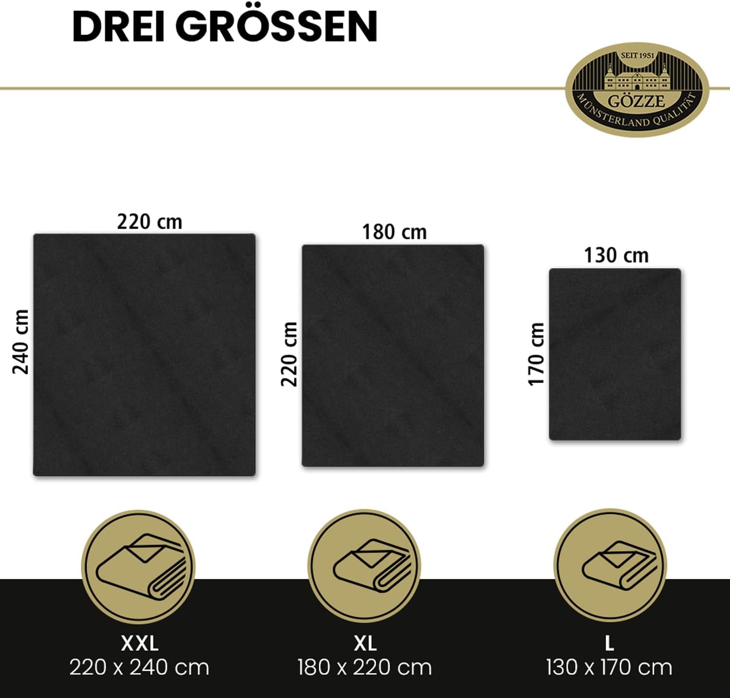 Gözze - Wygodny koc Premium Cashmere-Feeling, 500 G/M², 180 x 220 cm - musztardowy Łóżka i koce Besuche den GÃ¶zze-Store