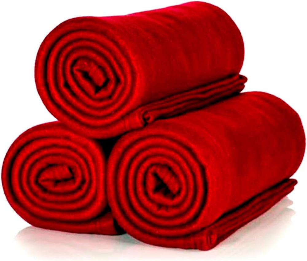 ALCLEAR 3 sztuki Koce polarowe Oeko Tex, kolor: antracyt, duży rozmiar 130X160 cm, ponad 200 G/m2, koc na sofę koc na sofę koc do salonu, koc piknikowy koc na sofę Łóżka i koce Besuche den ALCLEAR-Store Bordeaux 3 sztuki 130X160 cm