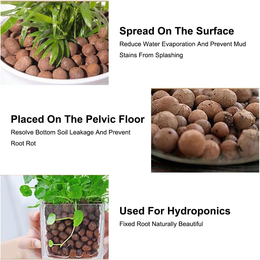 Gruboziarnisty granulat gliny, granulat gliny ekspandowanej, granulat roślinny, glina ekspandowana 1L podłoże do sadzenia hydroponicznego, granulat gliny 5-8 mm