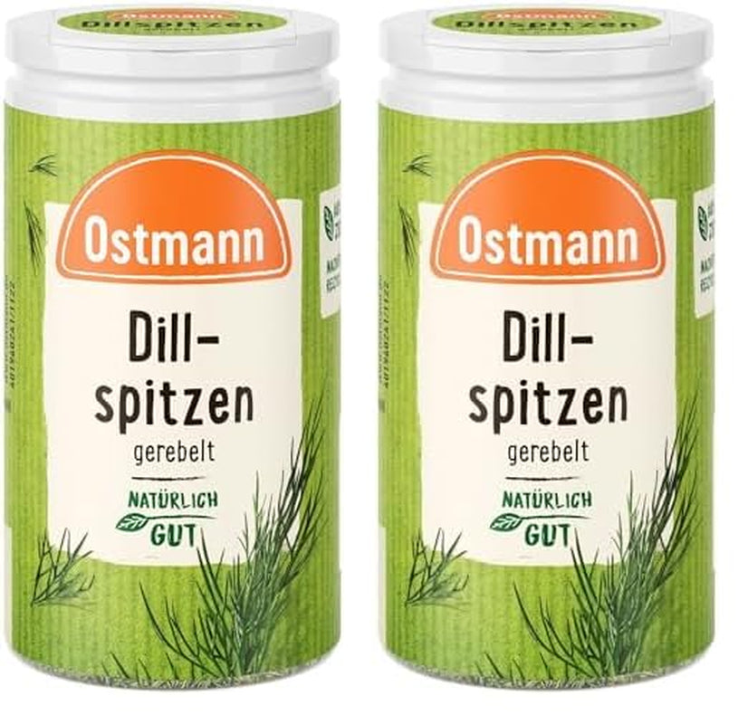 Ostmann Gewürze - Dillspitzen gerebelt | Idealny do sałatki ziemniaczanej, dań rybnych i sosu musztardowego 12,5 g in der Streudose