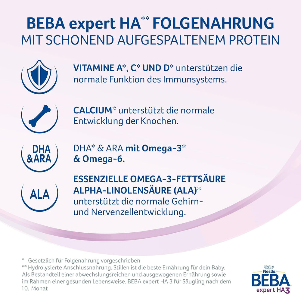 BEBA expert HA 3 Hydrolizowana formuła kontynuacyjna, od 10 miesiąca, 1 opakowanie (1 x 550 g)