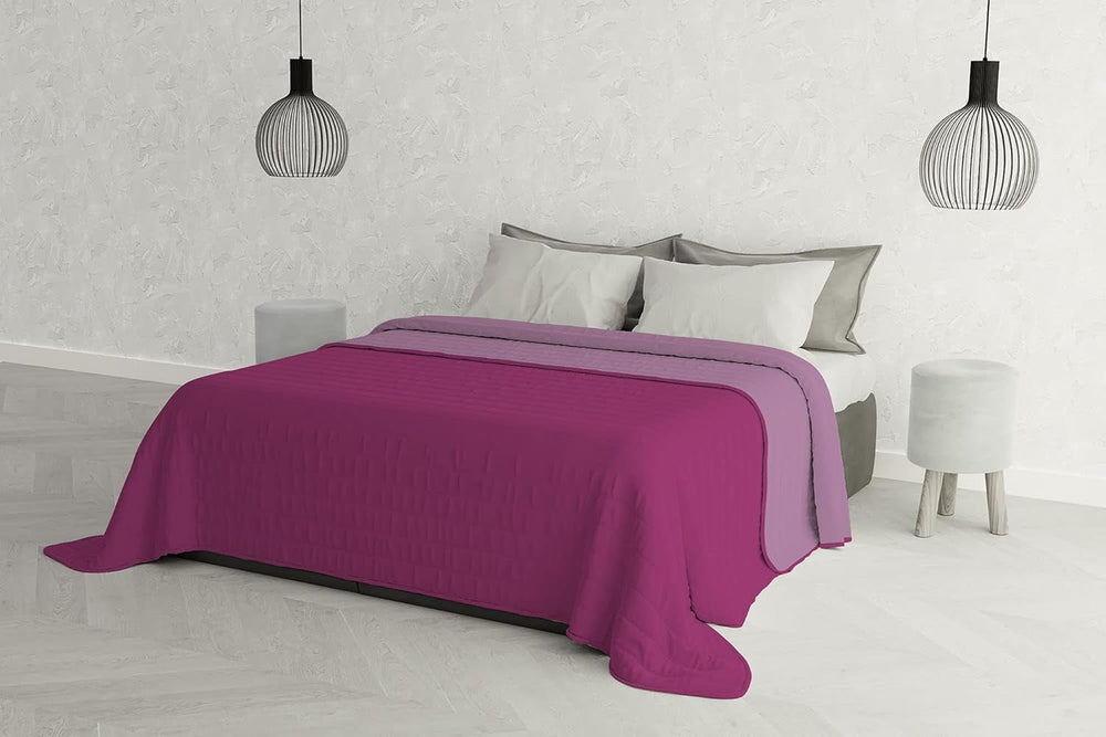 Elegancka kołdra na łóżko podwójne 260 x 270 cm Granatowy/Jabłkowy Zielony Łóżka i koce Besuche den Italian Bed Linen-Store Liliowy/Fuksja