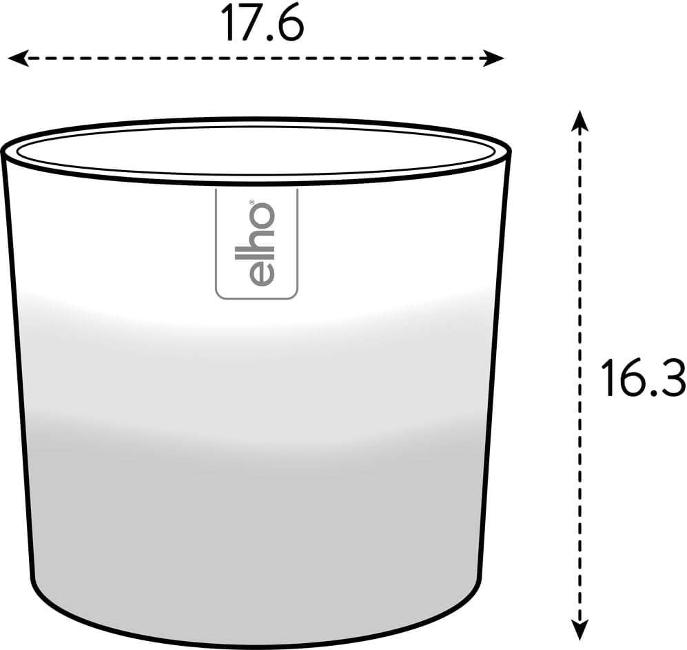 Ghiveci rotund elho Colour Gradient 18cm - Ghiveci de flori de interior - 100% plastic reciclat - Ø 18,2 x H 16,8 - Bej/Bej Gresie