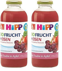 Hipp Organiczne napoje z sokiem owocowym +, wieloowocowe z witaminą C, opakowanie 6 szt. (6 x 0,5 L) Matka i Dziecko Naty Shop 2 x 500 ml Czerwone owoce