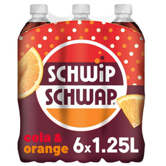 SCHWIPSCHWAP, The Original - Napój bezalkoholowy cola z kofeiną i pomarańczami, zestaw 6 x 1,25 litra Napoje bezalkoholowe Naty Shop