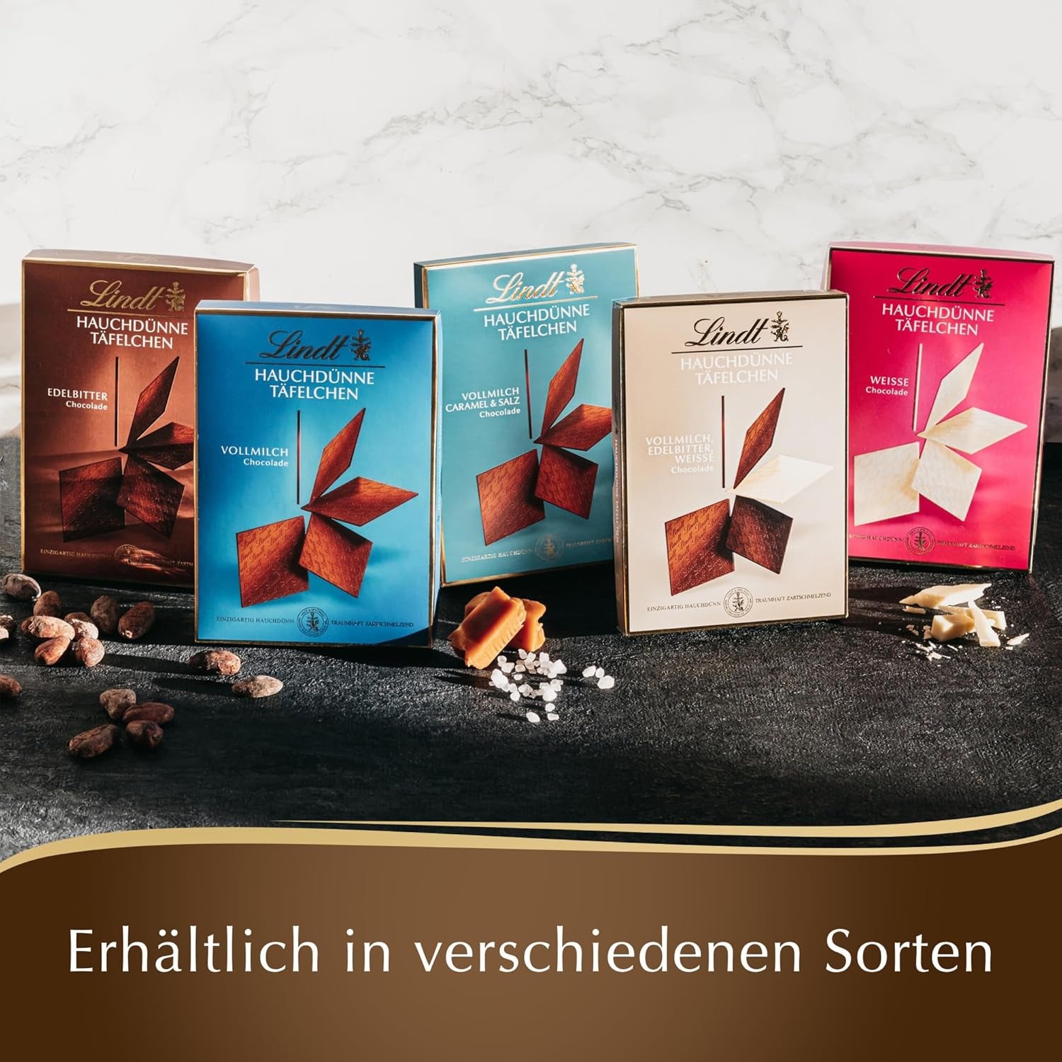 Lindt Chocolate Ultracienkie batony z ciemnej czekolady | 125 g | Ultracienkie tabliczki najlepszej ciemnej czekolady | Szczególnie cienki i delikatny | Prezent czekoladowy (1 opakowanie)