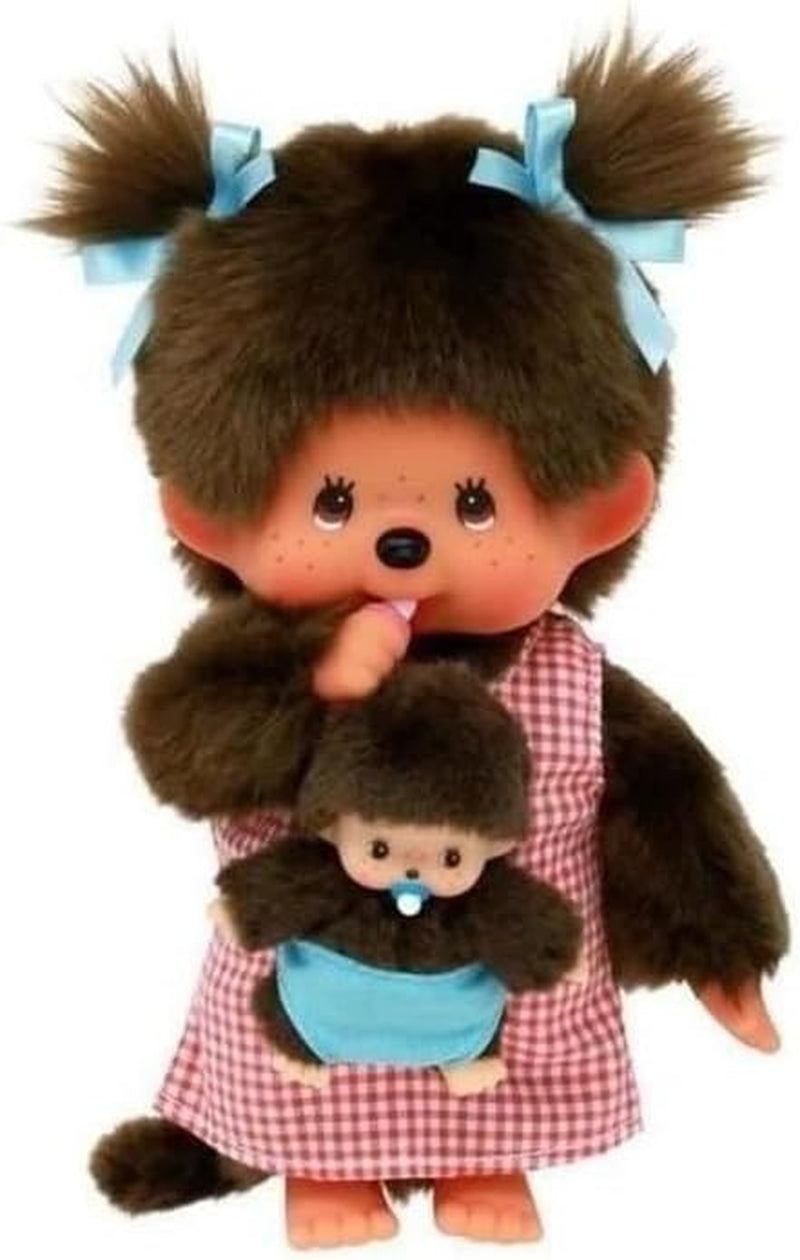 Bandai – Monchhichi Pinky Sakura Rose – Ikonisches Affenkuscheltier der 80er Jahre – Superweiches Kuscheltier 20 cm für Kinder – Spielzeug für Kinder ab 2 Jahren – 24289