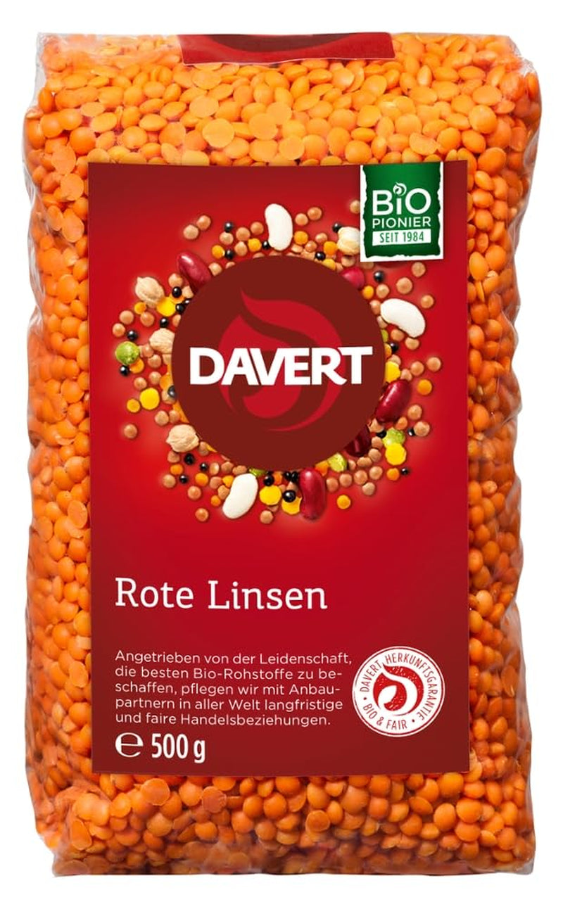 Davert cała czerwona soczewica (1 x 500 g) - Bio