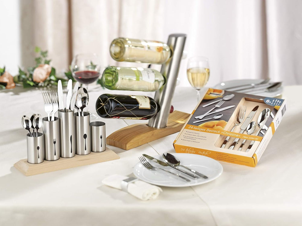 Uchwyt na sztućce ze stali nierdzewnej, 1 opakowanie, srebrny Naty Shop Kitchen