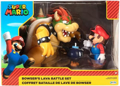 Nintendo Super Mario Bowser 18 cm vs. Zestaw figurek Mario (fala 1) Figurki Naty Shop